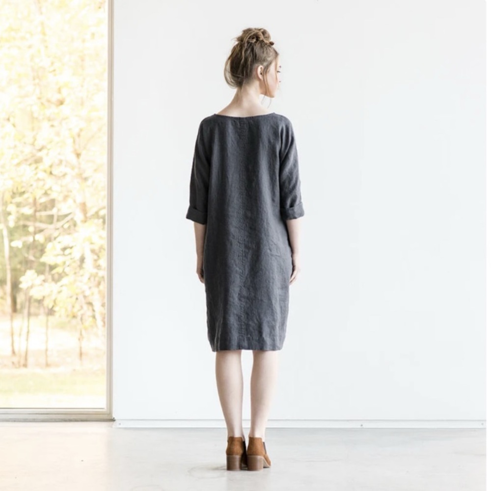 Wool Blend notPERFECTLINEN November Tunic Dress in Black - Picture 5 of 7